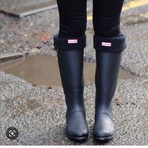 Navy blue Hunter Welly rainboots